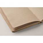 A5 Notitieboek van suikerriet met harde kaft gelijnd papier kleur khaki foto bekijken vierde weergave