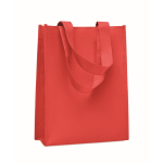 Klein RPET-tasje in diverse kleuren met bodemplooi 80 g/m² kleur rood