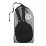 Pickleballset met 2 rackets en 1 bal in meshzak kleur zwart