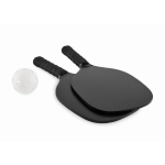 Pickleballset met 2 rackets en 1 bal in meshzak kleur zwart tweede weergave