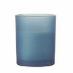 Kaars met vanillegeur van plantaardige was en houten lont kleur blauw zesde weergave
