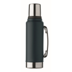 Thermosfles van gerecycled roestvrij staal met beker en zijhandvat 1L kleur marineblauw tweede weergave