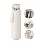 Isothermische fles met handvat en beker aan de onderkant 500 ml kleur wit