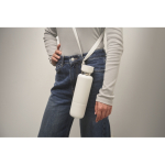 Isothermische fles met handvat en beker aan de onderkant 500 ml kleur wit foto weergave