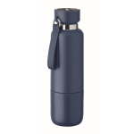 Isothermische fles met handvat en beker aan de onderkant 500 ml kleur marineblauw