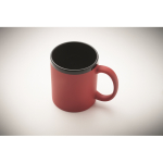 Keramische mok met soft-touch coating in kleuren 300 ml kleur rood foto bekijken vierde weergave