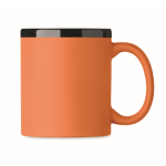 Keramische mok met soft-touch coating in kleuren 300 ml kleur oranje tweede weergave