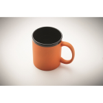 Keramische mok met soft-touch coating in kleuren 300 ml kleur oranje foto bekijken vierde weergave