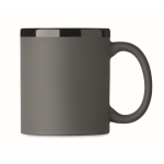 Keramische mok met soft-touch coating in kleuren 300 ml kleur donkergrijs tweede weergave