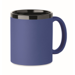 Keramische mok met soft-touch coating in kleuren 300 ml kleur koningsblauw