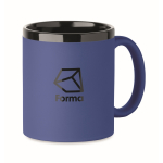 Keramische mok met soft-touch coating in kleuren 300 ml kleur koningsblauw hoofdweergave