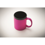Keramische mok met soft-touch coating in kleuren 300 ml kleur fuchsia foto bekijken vierde weergave