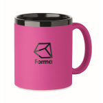 Keramische mok met soft-touch coating in kleuren 300 ml kleur fuchsia hoofdweergave