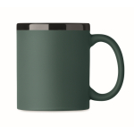 Keramische mok met soft-touch coating in kleuren 300 ml kleur donkergroen tweede weergave
