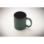 Keramische mok met soft-touch coating in kleuren 300 ml kleur donkergroen foto bekijken vierde weergave