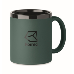Keramische mok met soft-touch coating in kleuren 300 ml kleur donkergroen hoofdweergave