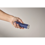 Uitschuifbare zaklamp van gerecycled aluminium, 3 lichtstanden en zoom kleur blauw foto bekijken vierde weergave