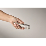 Uitschuifbare zaklamp van gerecycled aluminium, 3 lichtstanden en zoom kleur mat zilver foto bekijken vierde weergave