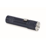 Uitschuifbare zaklamp van gerecycled aluminium, 3 lichtstanden en zoom kleur marineblauw