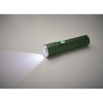 Uitschuifbare zaklamp van gerecycled aluminium, 3 lichtstanden en zoom kleur donkergroen foto bekijken zesde weergave