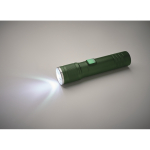 Uitschuifbare zaklamp van gerecycled aluminium, 3 lichtstanden en zoom kleur donkergroen foto bekijken zevende weergave