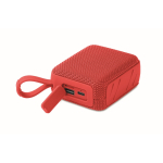 Kleine draadloze luidspreker met handvat om makkelijk dragen kleur rood zevende weergave