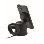 Oplader voor telefoon en Apple®-horloge met mobielhouder kleur zwart vijfde weergave