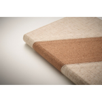 Notitieboek met kurk- en katoendetails en draadloze oplader A5 kleur beige foto bekijken vierde weergave