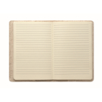 Notitieboek met kurk- en katoendetails en draadloze oplader A5 kleur beige vijfde weergave