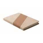 Notitieboek met kurk- en katoendetails en draadloze oplader A5 kleur beige negende weergave