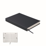 Notitieboek met niet-gedateerde dagagenda en bijpassende bladwijzer A5 kleur marineblauw