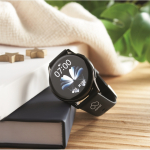 Waterdichte draadloze smartwatch met siliconen band kleur zwart sfeervolle hoofdweergave