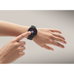 Waterdichte draadloze smartwatch met siliconen band kleur zwart foto bekijken derde weergave