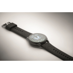 Waterdichte draadloze smartwatch met siliconen band kleur zwart foto bekijken vijfde weergave