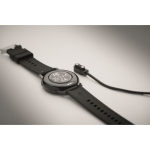 Waterdichte draadloze smartwatch met siliconen band kleur zwart foto bekijken zesde weergave