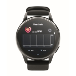 Waterdichte draadloze smartwatch met siliconen band kleur zwart zevende weergave