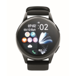 Waterdichte draadloze smartwatch met siliconen band kleur zwart