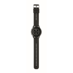 Waterdichte draadloze smartwatch met siliconen band kleur zwart
