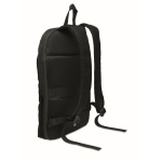 Laptoprugzak van RPET en PU met bagageriem 16'' kleur zwart derde weergave