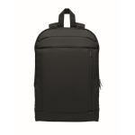 Laptoprugzak van RPET en PU met bagageriem 16'' kleur zwart zesde weergave