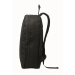 Laptoprugzak van RPET en PU met bagageriem 16'' kleur zwart zevende weergave