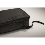 Laptoprugzak van RPET en PU met bagageriem 16'' kleur zwart foto weergave