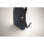 Laptoprugzak van RPET en PU met bagageriem 16'' kleur blauw foto weergave