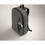 Laptoprugzak van RPET en PU met bagageriem 16'' kleur donkergrijs foto weergave
