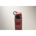 RPET-fles met opklapbare dop en inbegrepen rietje 500 ml kleur bordeaux foto bekijken vierde weergave