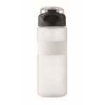 RPET-fles met opklapbare dop en inbegrepen rietje 500 ml kleur doorzichtig wit