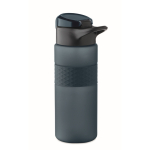 RPET-fles met opklapbare dop en inbegrepen rietje 500 ml kleur marineblauw derde weergave