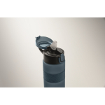 RPET-fles met opklapbare dop en inbegrepen rietje 500 ml kleur marineblauw foto bekijken vijfde weergave