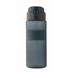 RPET-fles met opklapbare dop en inbegrepen rietje 500 ml kleur marineblauw