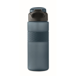 RPET-fles met opklapbare dop en inbegrepen rietje 500 ml kleur marineblauw